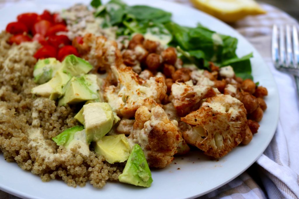Roasted Cauliflower Buddha Bowl. 