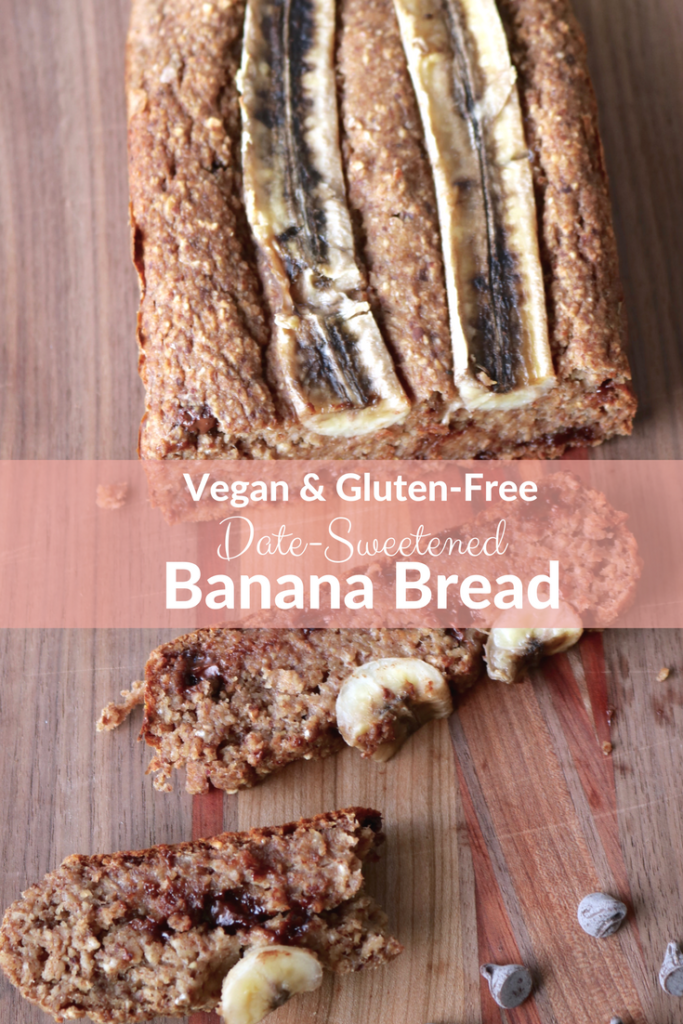 Gluten Free Date Sweetened Vegan Banana Bread