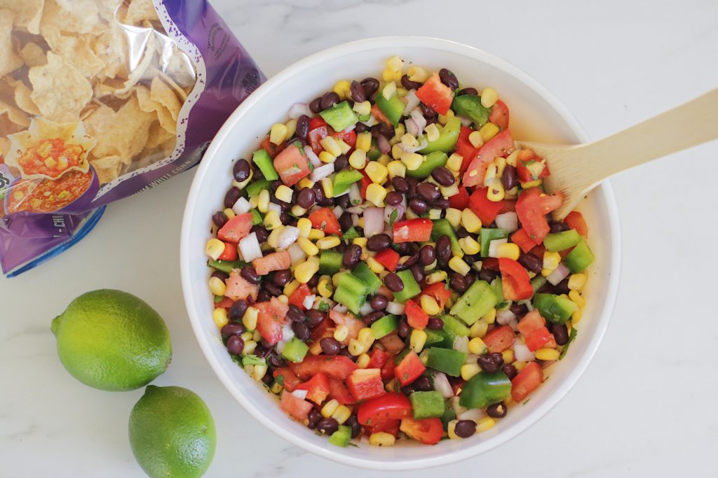 A new twist on Mexican black bean dip. It's super healthy and is gluten free and vegan. Enjoy this refreshing dip on a hot summer day.