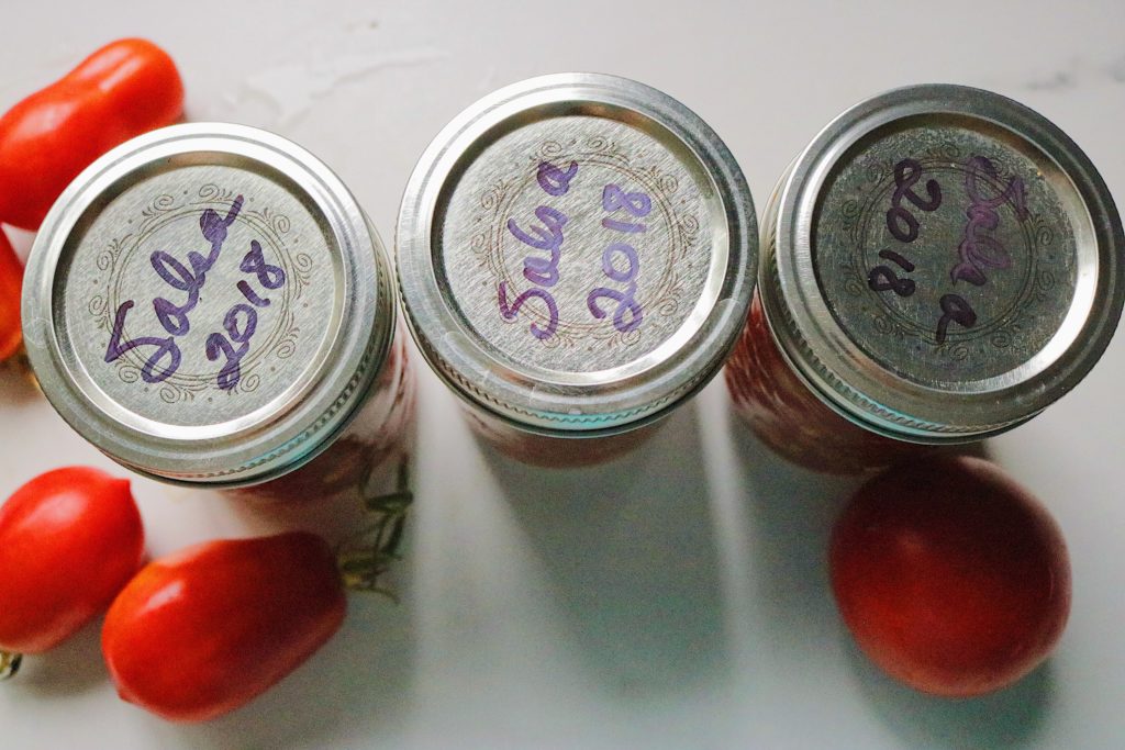 Easy homemade salsa made from fresh tomatoes, corn and herbs. 