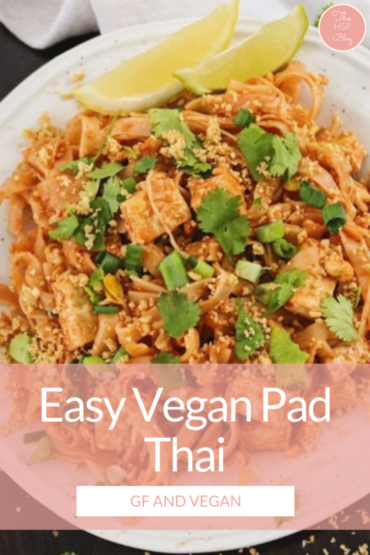 The best vegan pad thai recipe you will ever need. It's easy and healthy - made with tofu and rice noodles so it's naturally gluten-free too.