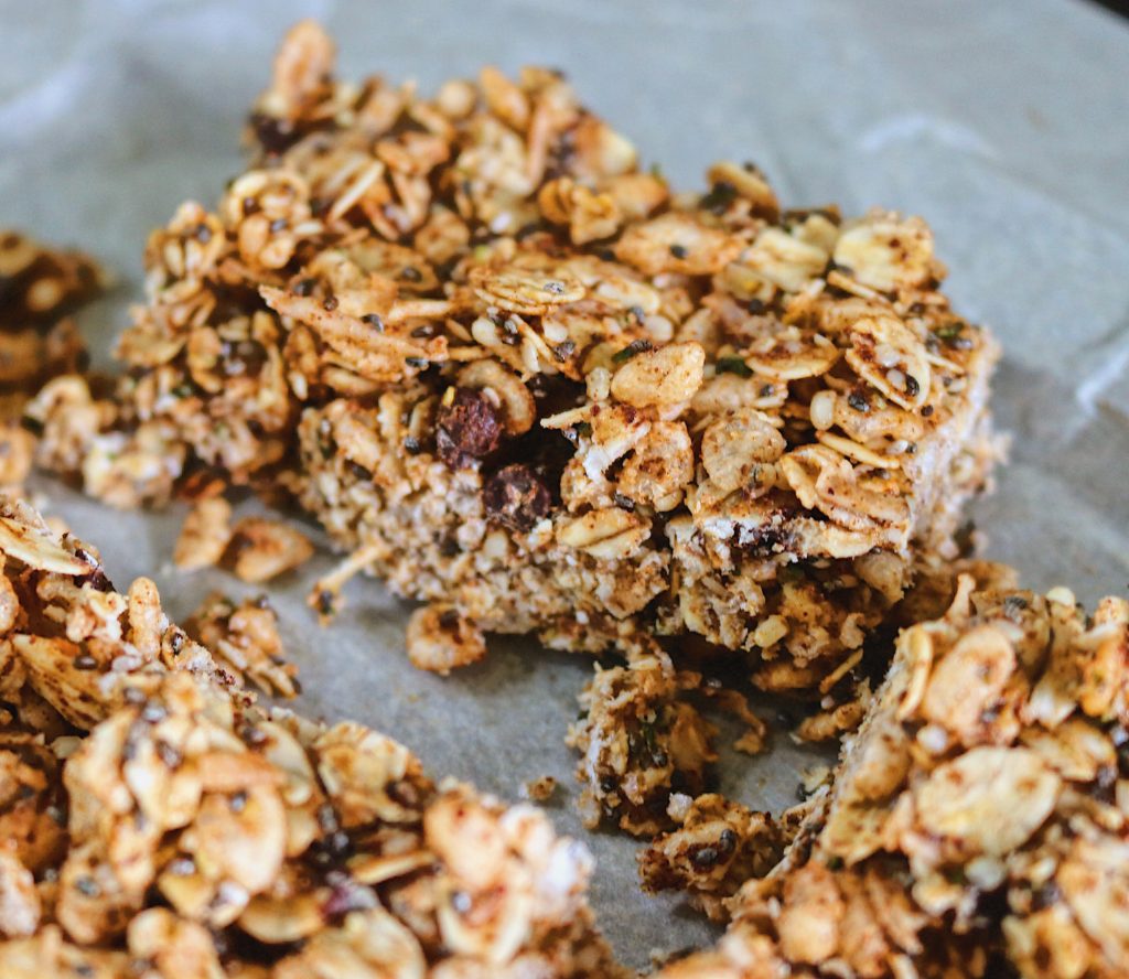 These easy no-bake granola bars are healthy, peanut free and gluten-free making them the perfect back-to-school snack for you or your kids.